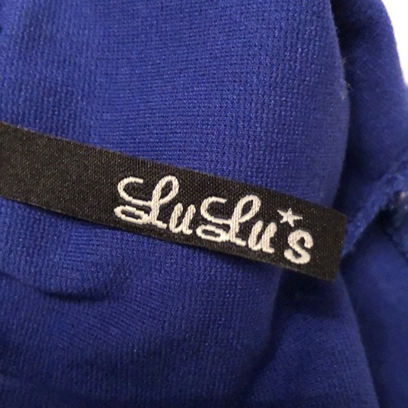 Lulu’s “Cross Over” Royal Blue Dress - Picture 5 of 5